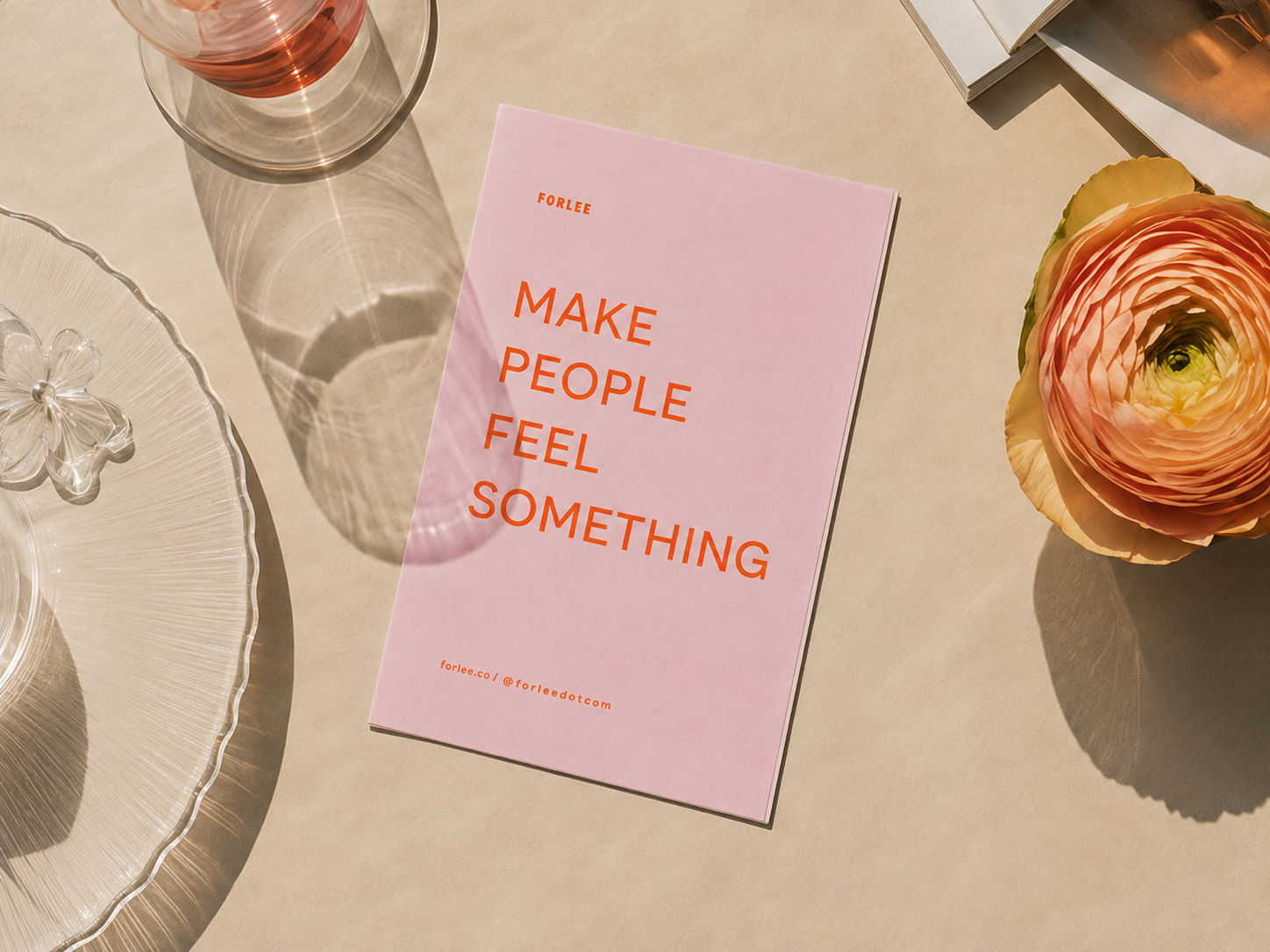 Launch campaign card that says make people feel something